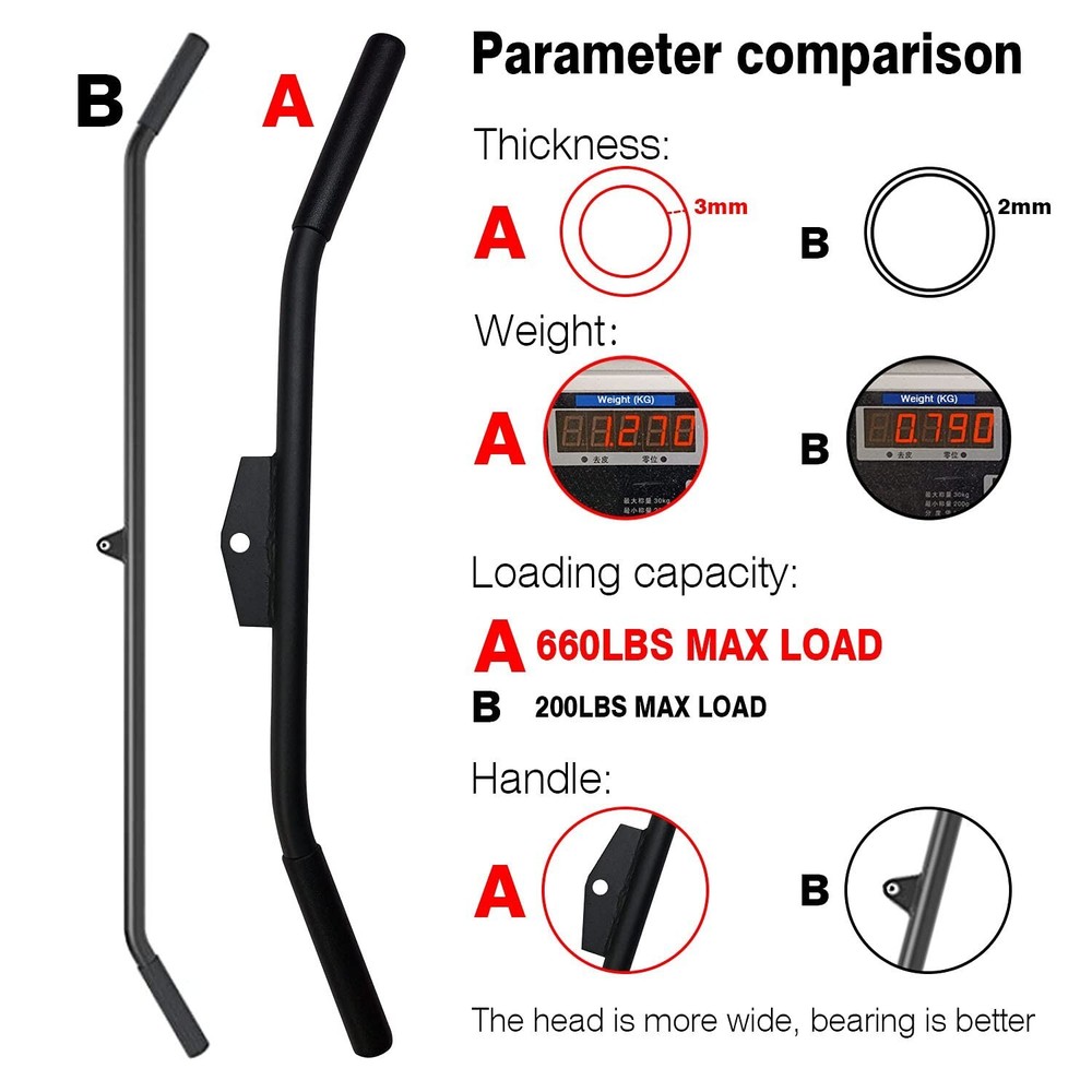 47" Cable Machine Lat Pulldown Attachments Wide Grip Bar Handle Tricep Training