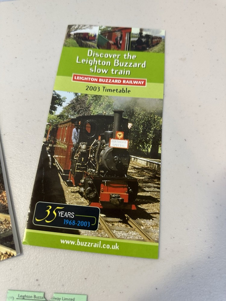 Leighton Buzzard Railway 2003 Timetable, Souvenir Guide & Ticket Stubs
