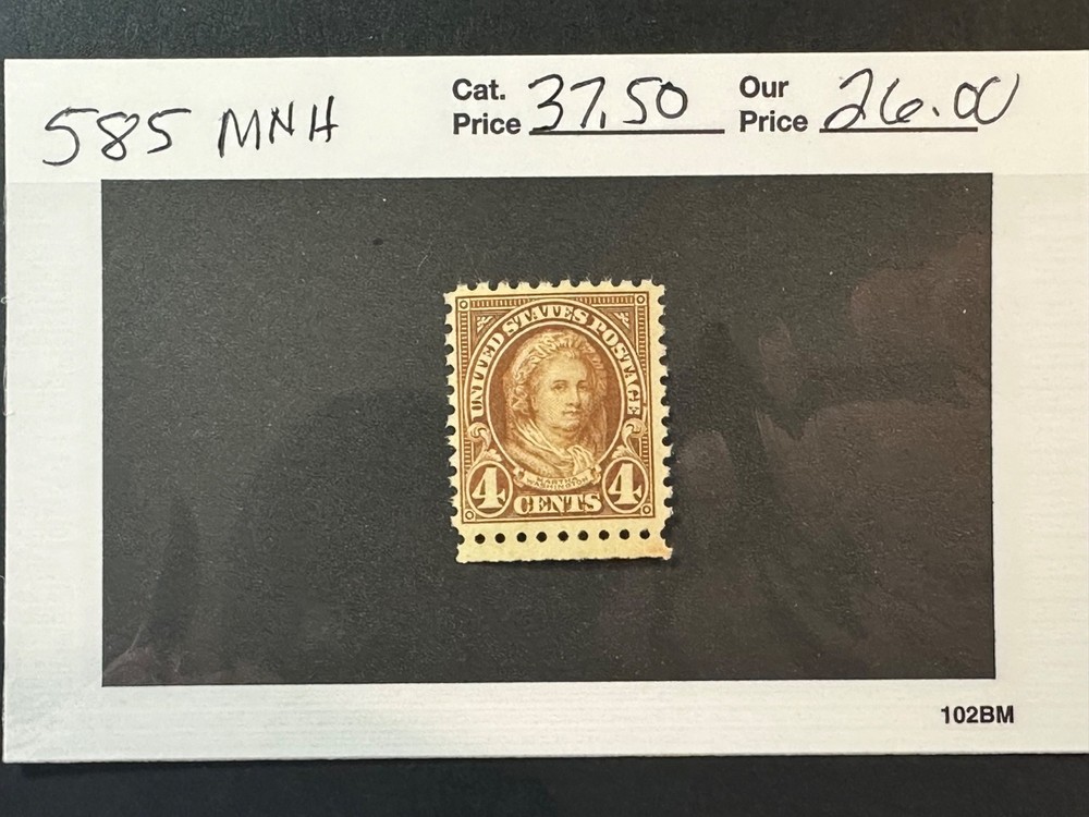 Scott # 585  MNH  2024 Scott Catalogue Value $  37.50
