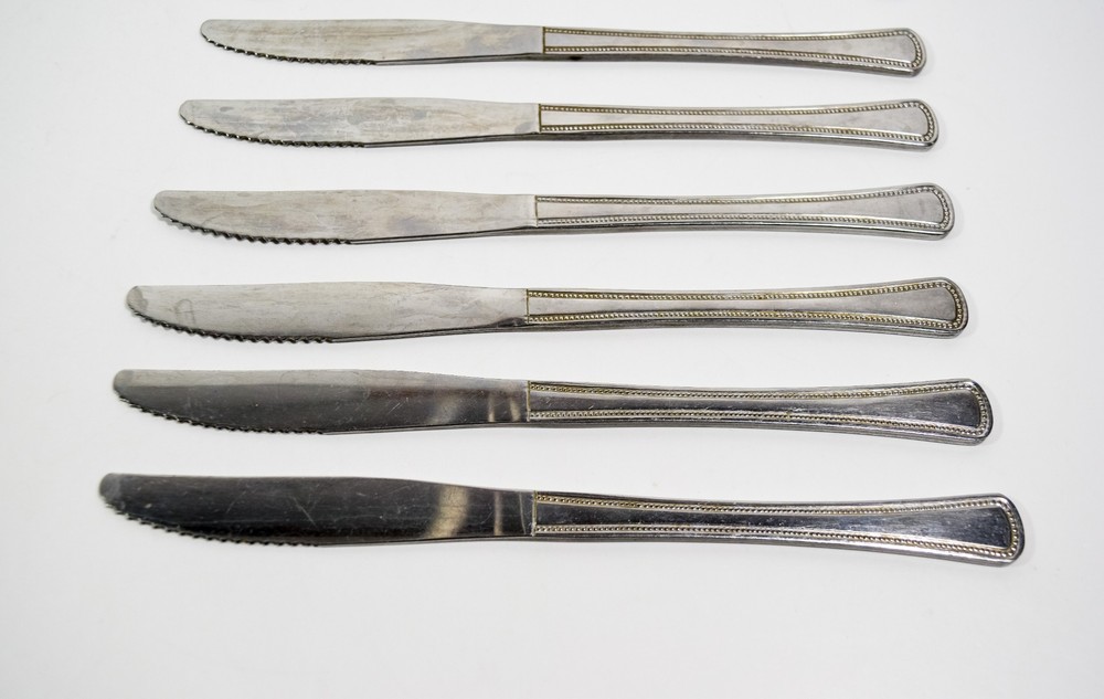 OneidaCraft Stainless NEEDLEPOINT Be 30 PC Flatware Set Forks Spoons Knives 6set