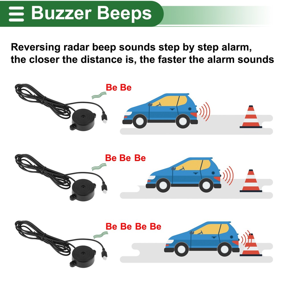 Reverse Backup Radar System Reverse Parking Sensors 4 Pc Parking Sensor