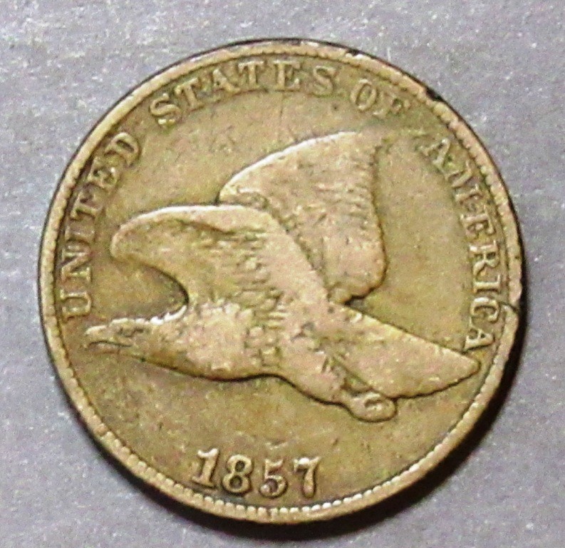 1857 Flying Eagle Cent F.