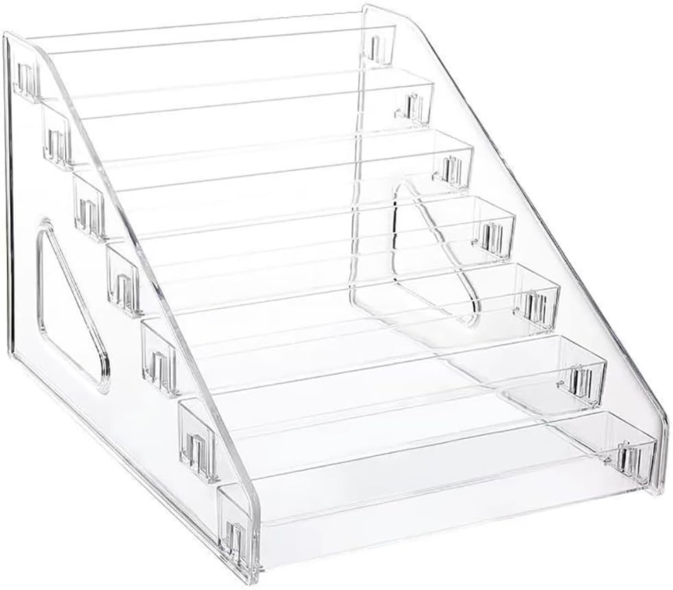 Clear Acrylic Nail Polish Rack, 7-Layer Organizer