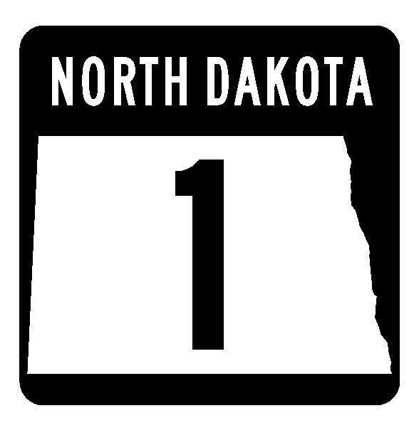 North Dakota State Highway 1 Sticker Decal