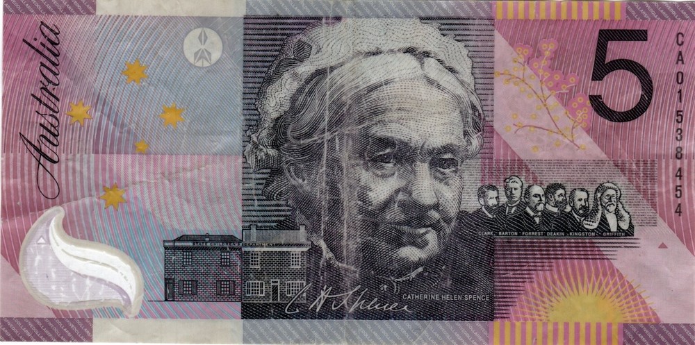 Banknote Australia P56a 5 Dollars 2001, polymer