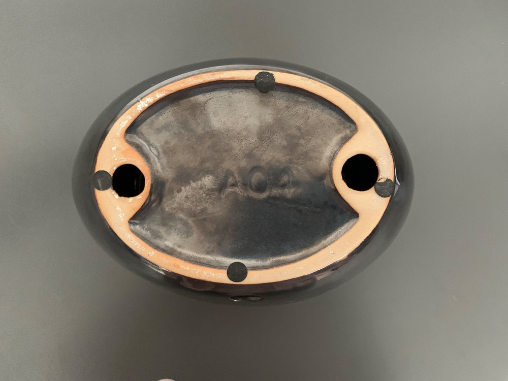 Handmade Studio Pottery Ceramic Planter | Fire Bowl – Drip Glaze – CA04 Marked