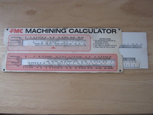 FMC Machining Calculator for Milling with Hardness Conversion Slide Chart