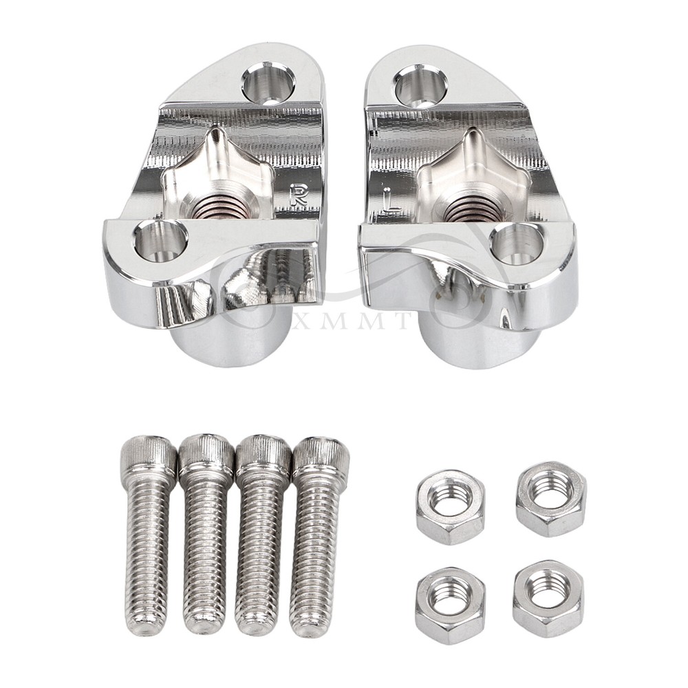 Chrome 2" Handlebar Risers Bottom Fit For Harley Softail Low Rider Night Train