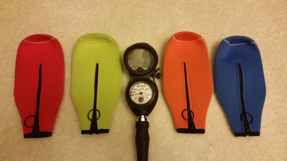 Neoprene Protector for Atomic Scuba Dive Computer Gauge Console double w Compass