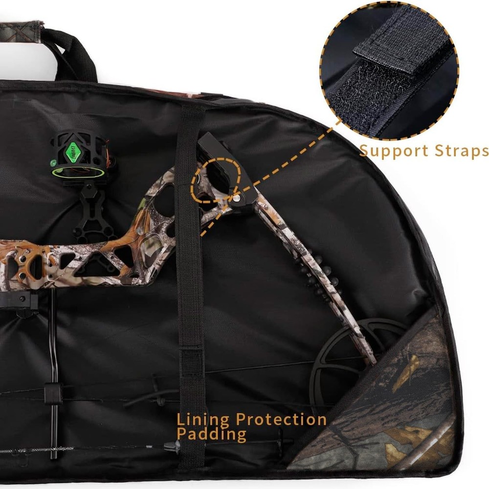 Compound Bow Case Soft Light-Weight Bow Bag with Arrow Pocket and Backpack St...