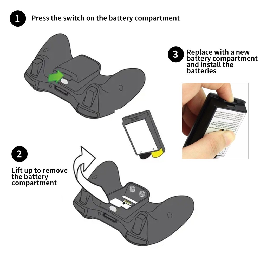 4 PCS AA Battery Back Cover Case Shell Pack For Xbox 360 Wireless Controller