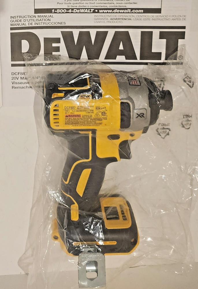 Dewalt XR Impact Driver DCF887 Tool Only New