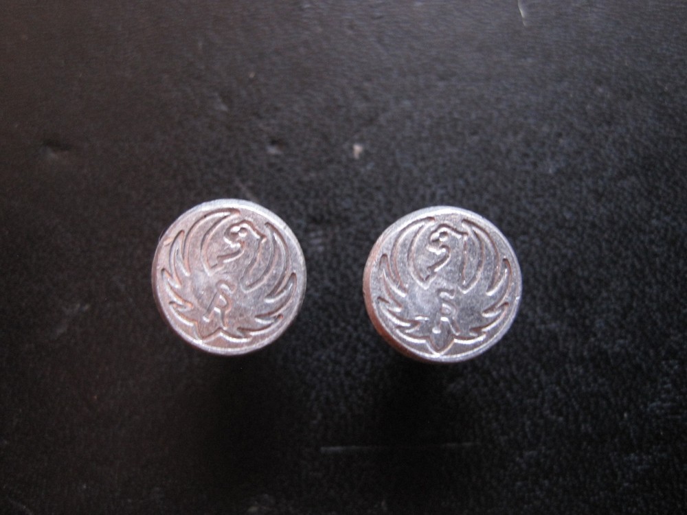Factory Ruger Silver Medallions (pair) - small 3/8" diameter