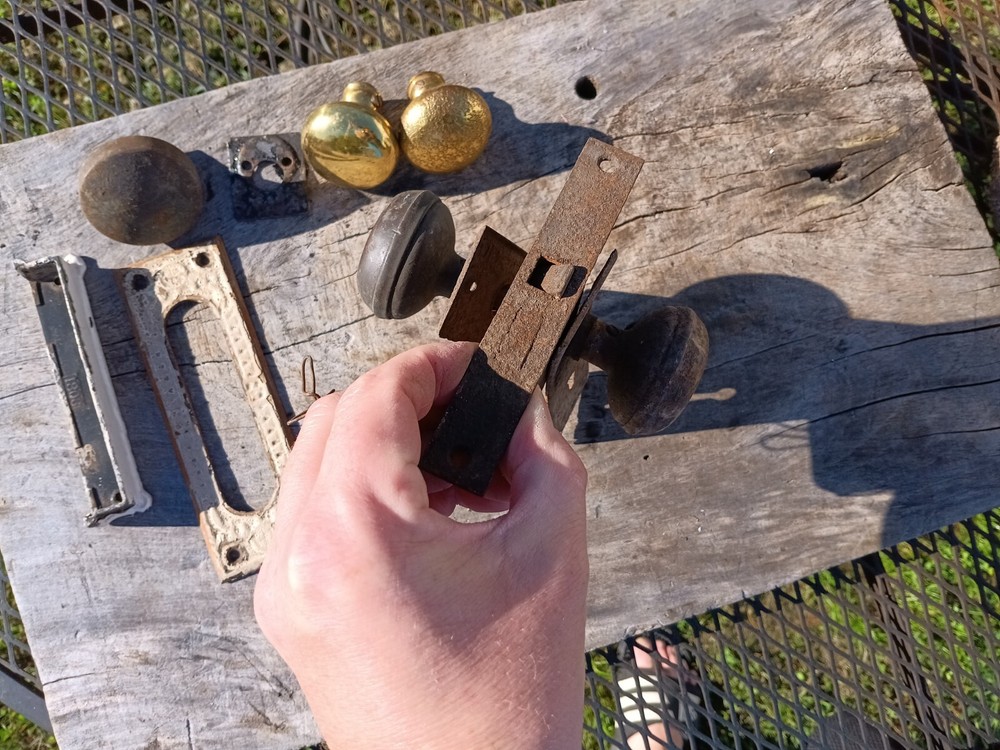 Antique Door Knobs Lot With Hardware