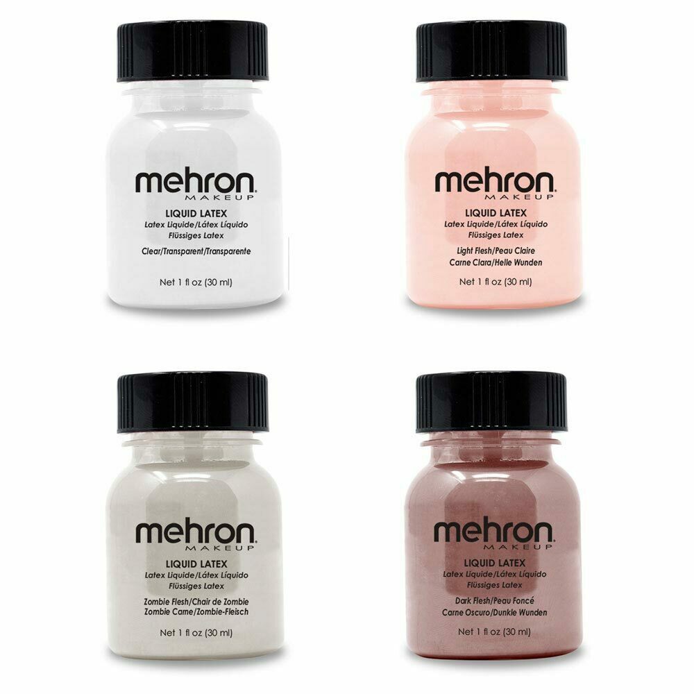 Mehron Liquid Latex for SFX/Halloween, Multiple Colors & Sizes Available