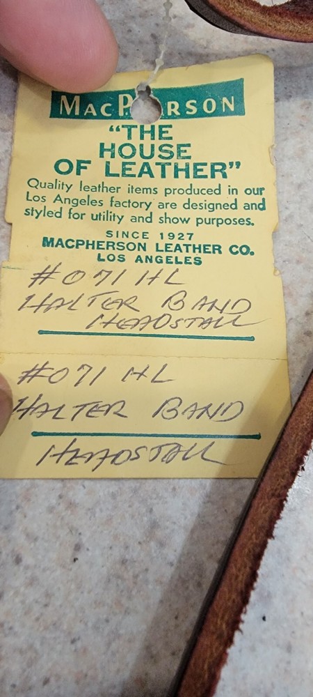 MacPherson Leather Horse Halter Band Headstall