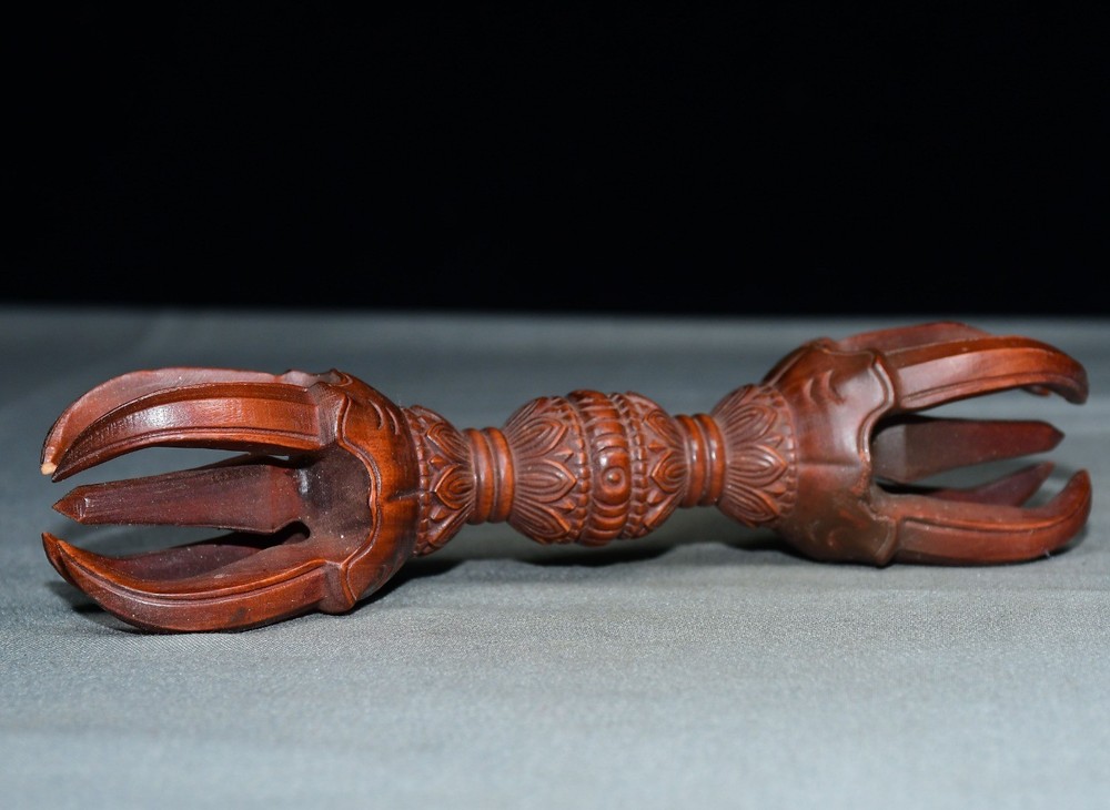 Exquisite Small Leaf Boxwood Diamond Pestle Handle