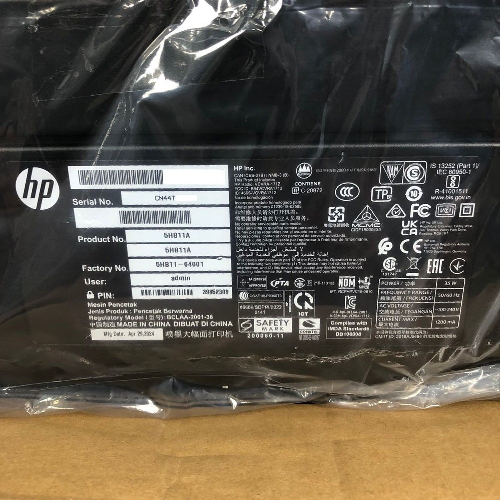 HP DesignJet T630 36 In. Large Format Plotter Inkjet Printer**