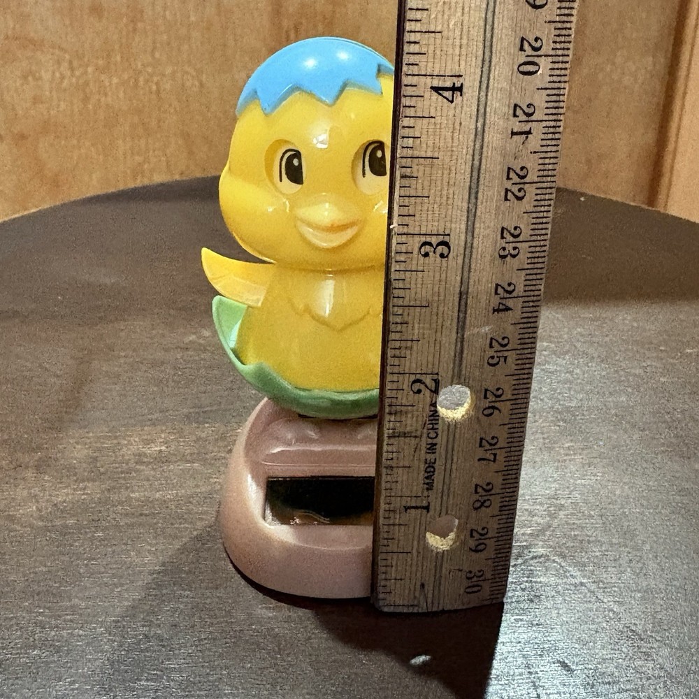 Solar Powered Dancing Toy Easter Chick In Blue Easter Egg Tested Working