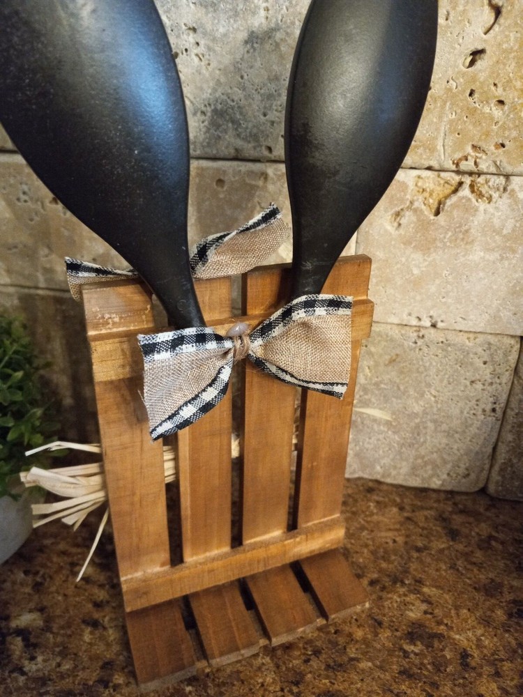 Handmade stained wood bunny