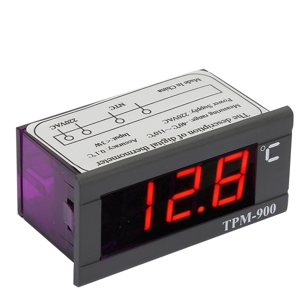 TPM‑900 220V Digital Temperature Controller LED Panel Meter with Sensor