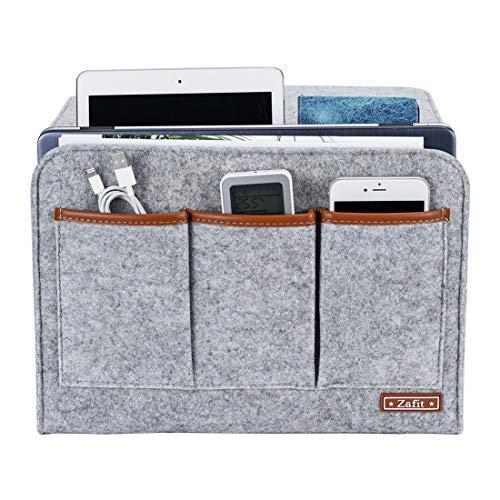 Zafit Bedside Caddy, 6 Pockets Large Size Bedside Storage Organizer Bedside