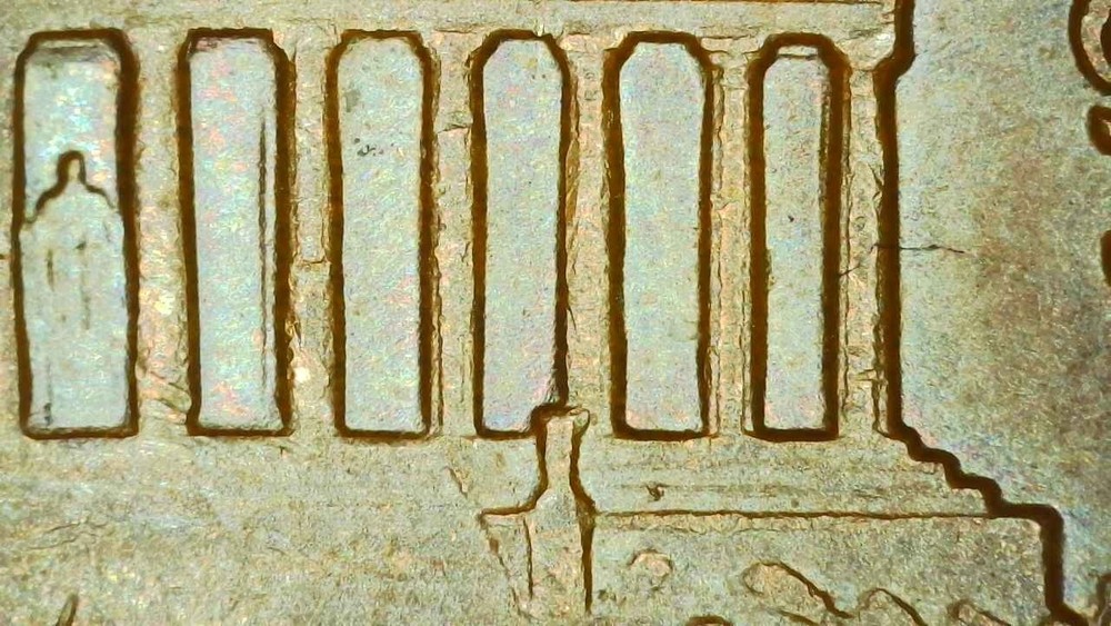 1969 D Lincoln Cent Multiple Errors: Struck thru, Tilted Collar, Dblg Columns +