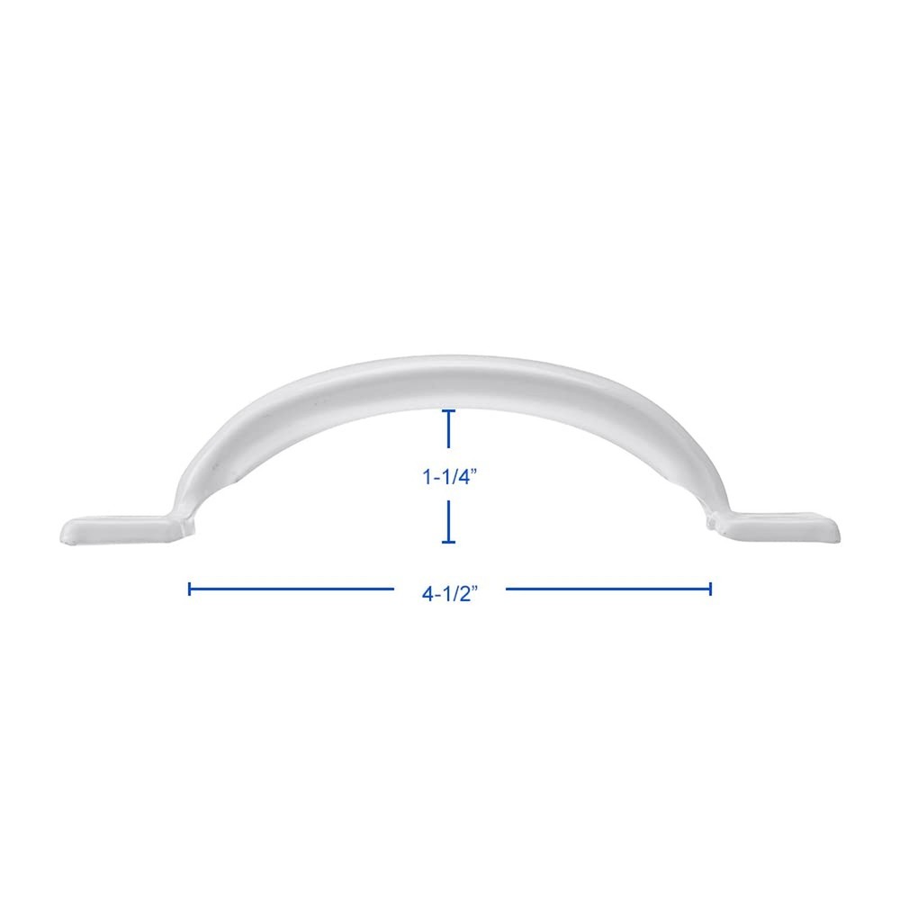 V171 6-1/2" Gate Handle, Screen Door Handle in White- 2 Pack 2 Pack White