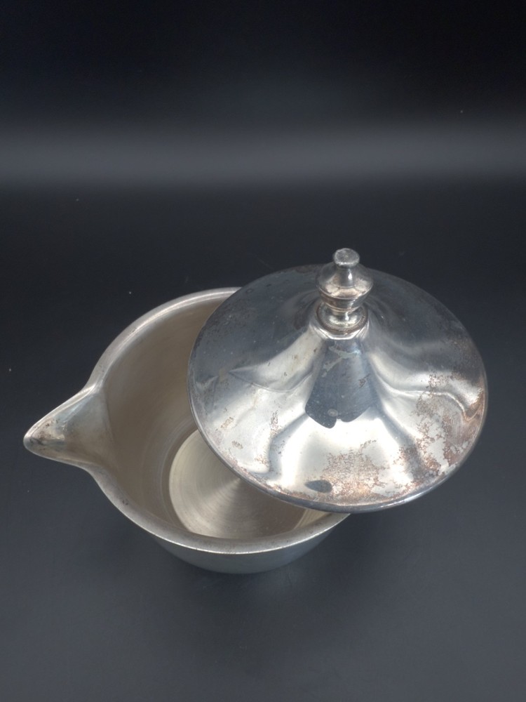 Vintage Silver-Plated Creamer with Lid