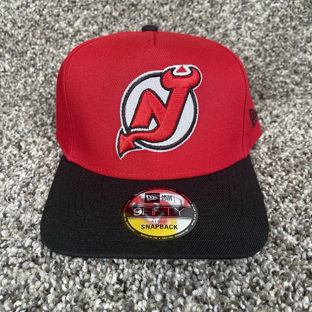 New Jersey Devils New Era 9Fifty A-Frame Adjustable SnapBack Black/Red Cap Hat