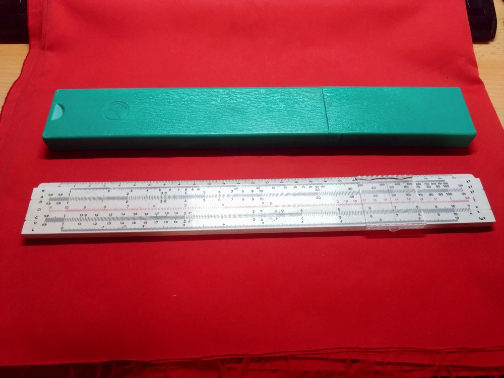 Soviet logarithmic multi ruler, slide Ruler smal made in USSR