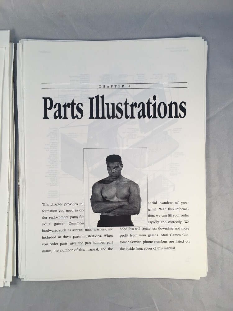 Pit-Fighter Atari Arcade - Owners manual w/ Schematics