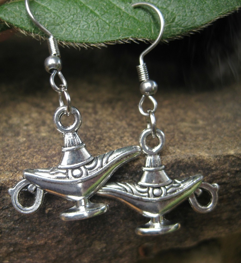 A WISH A DAY GENIE LAMP EARRINGS