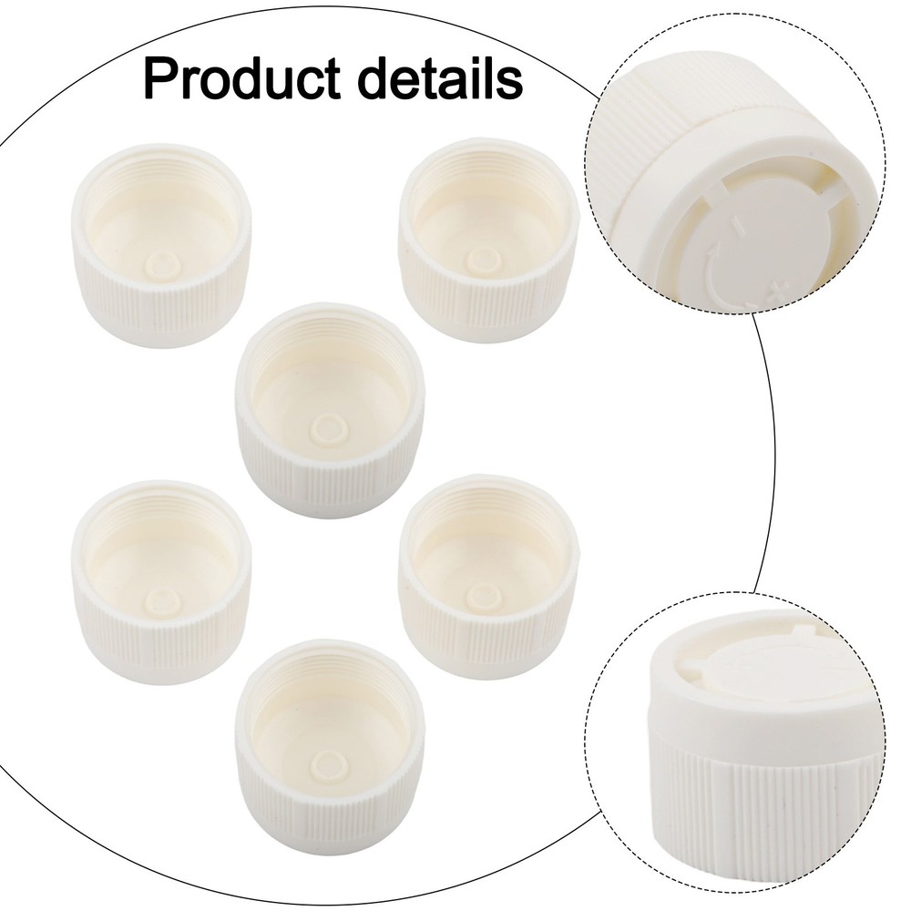 6pcs Radiator Control M30x15 Heating Adjustment White Plastic Replacement