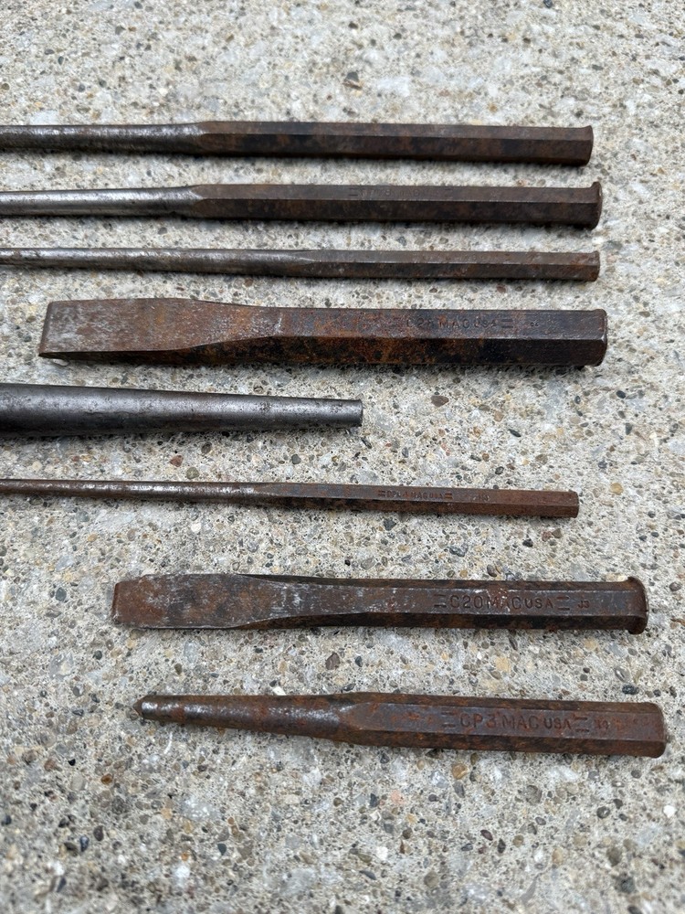 Mac Tools USA 10-Piece Punch & Chisel Set/Lot