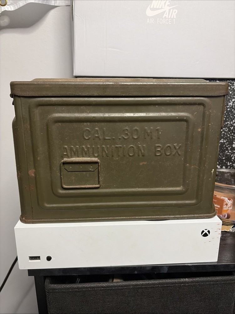 Old Millitary Ammo Box Metal Case