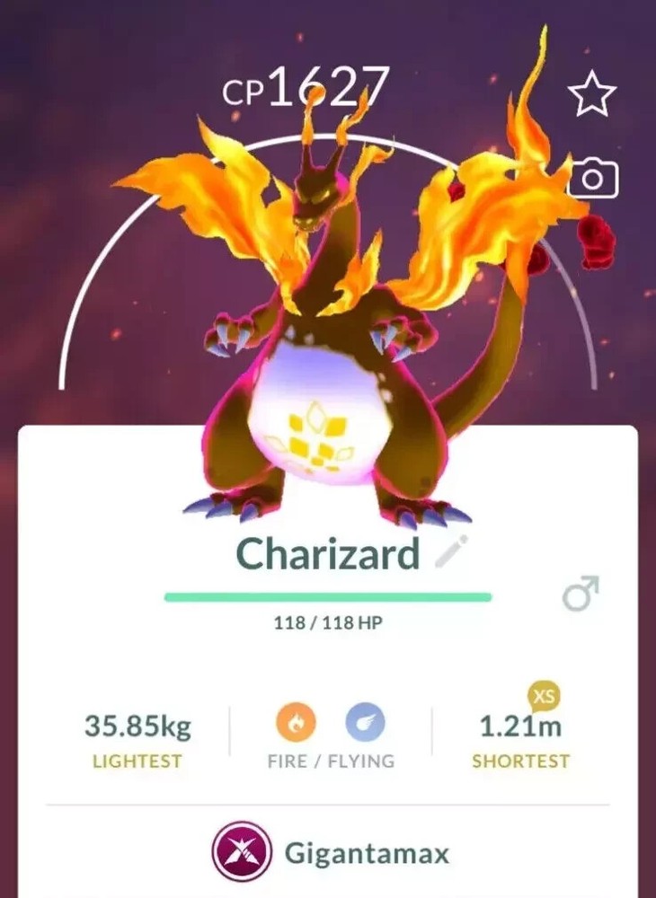 -  Gigantamax Charizard (Non Shiny) - P T C - Description