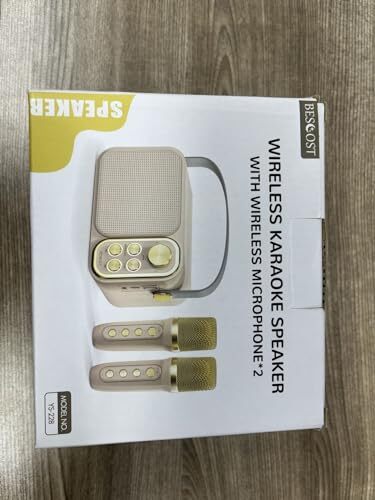 Mini Karaoke Machine for Kids with 2 Wireless Microphone, Portable Bluetooth ...