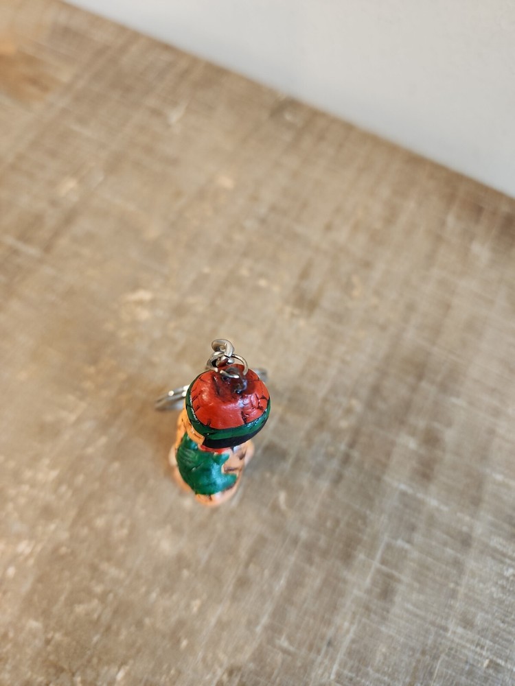 Keychain Peru Native Holding Turtle Souvenir Collectable
