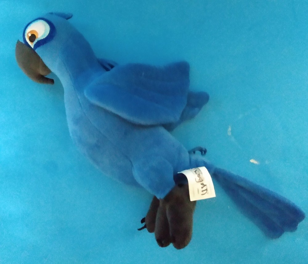 Plush Royal Blue Parrot Bird