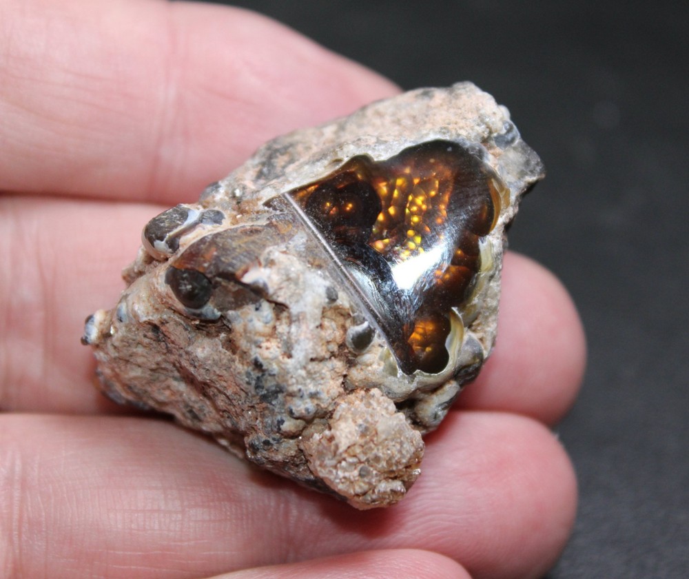 Windowed Fire Agate Rough For Lapidary Cutting BRIGHT COLORS