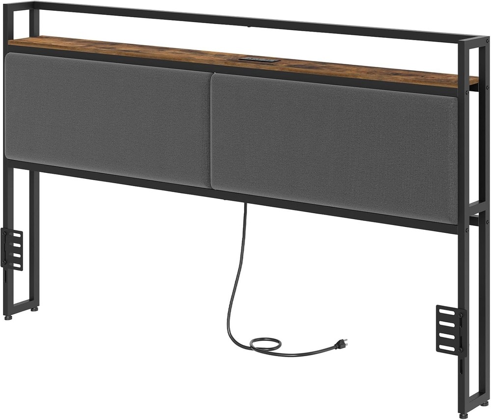 King Size Headboard Only, Upholstered Head Board with Charging Station, King ...