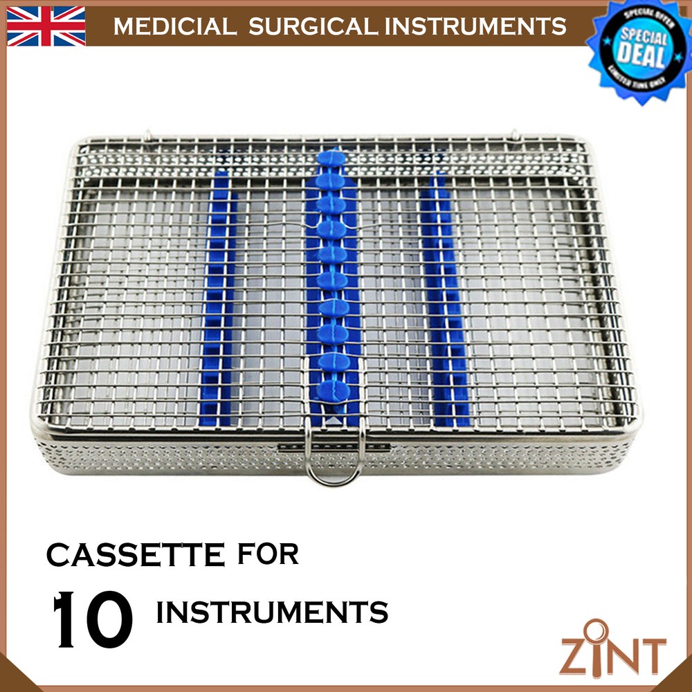 Medical Instruments Sterilization Mesh Cassette For 10 Instruments Surgical New