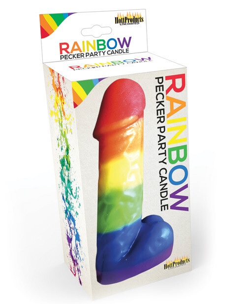 Rainbow Pecker Party Candle Rainbow
