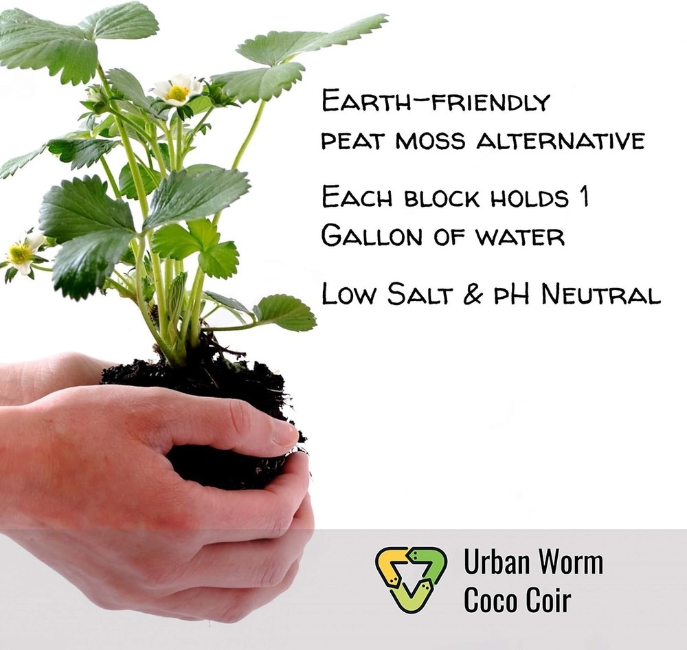 Versatile Coco Coir - Natural Soil Amendment & Bedding for 1 Gallon Applications