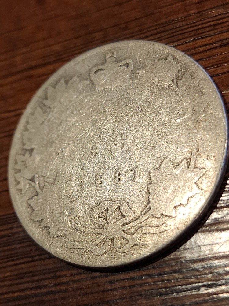 1881H Canada 50 Cents Silver Coin