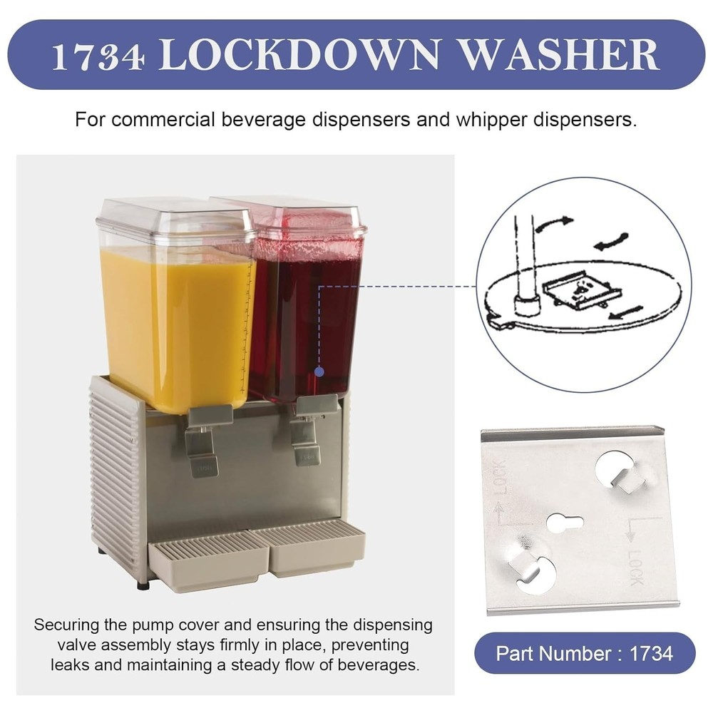 1734 Lockdown Washer for Grindmaster Crathco D15 D25 D35 Models