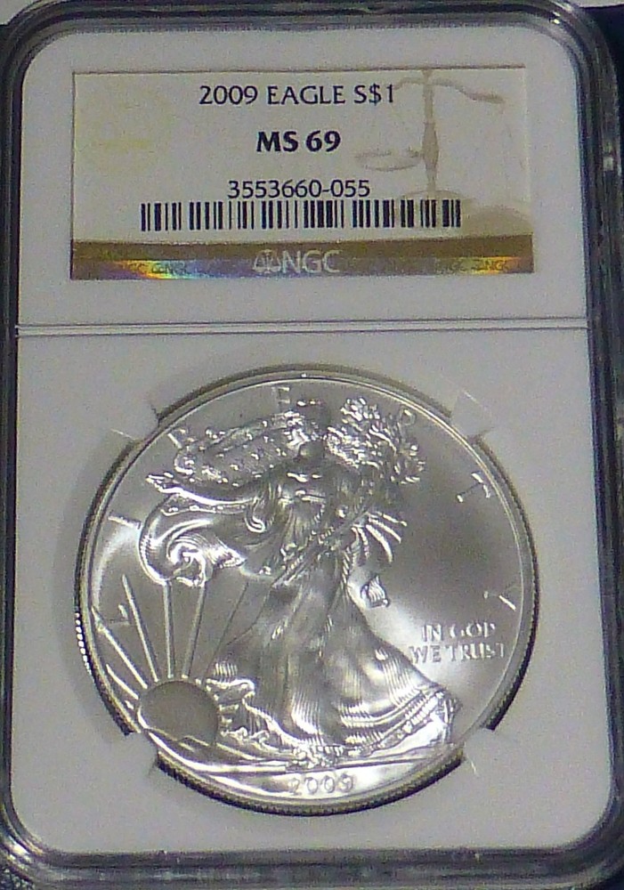 2009 Eagle Silver Dollar NGC MS69