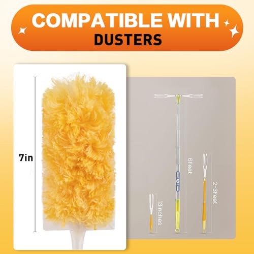 Heavy Duty Duster Refills, Disposable Dusters Kit for Cleaning 60PCS+2Handle