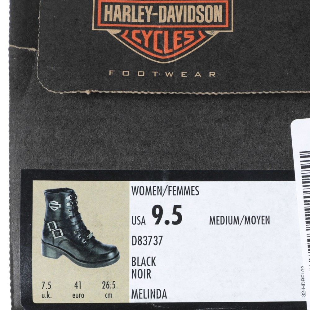 Womens Black Harley Boots Size 9.5